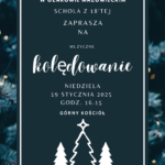 Black and Blue Minimalist Christmas Eve Dinner Poster