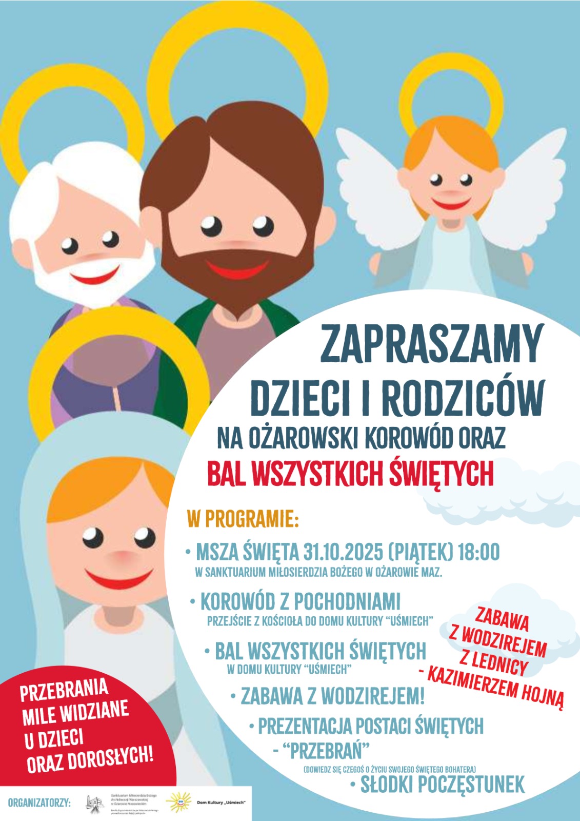 Plakat zapraszający na Korowód i Bal Wszystkich Świętych
